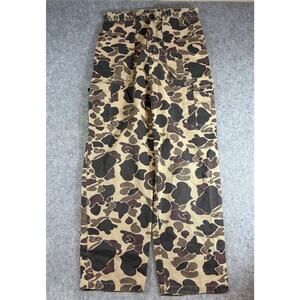 VINTAGE 80s Duck Bay Cargo Pants Mens Brown Camo Hunting Utility Outdoor Size 32